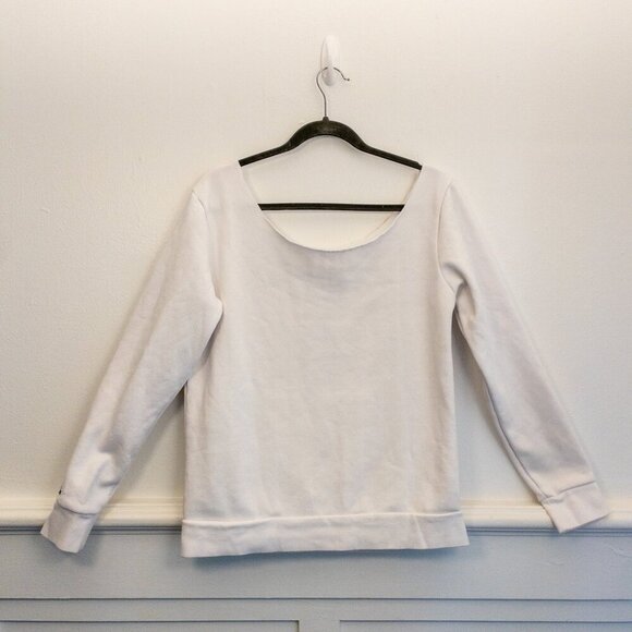 Adidas White Leopard Print Logo Fleece Pullover Sweatshirt – Women’s Size S - Picture 3 of 5